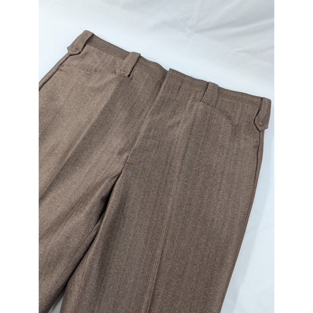 Vintage Circle S Pants 34x28 Dazzle Brown Shine Ranch Western Grandpa Polyester